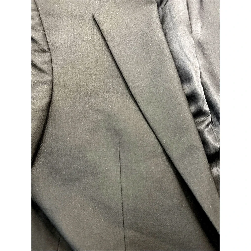Jos A Bank Mens Black 100%‎ Wool Sport Coat 2 Button Suit Jacket Blazer 42 L